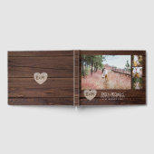 Rustieke Houten Hart FOTO Trouw Bruids Bruiloft Gastenboek (Volledig)
