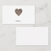 Rustieke houten hart plaats kaarten - plat plaatskaartje (Voorkant / Achterkant)