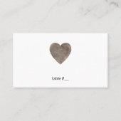 Rustieke houten hart plaats kaarten - plat plaatskaartje (Voorkant)