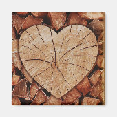 Rustieke Houten Harten Magneet (Voorkant)