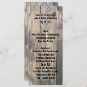 Rustieke houten hek Skinny Trouwtafel Menu (Voorkant / Achterkant)