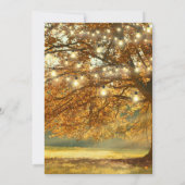 Rustieke Houten Herfst Huwelijk Kaart (Achterkant)