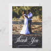 Rustieke Houten Herfst In Liefde String Lights Bru Bedankkaart (Achterkant)