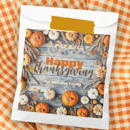 Rustieke Houten Herfst Oogst Pompoen Thanksgiving Bedankzakje