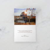 Rustieke houten Herfst Sinaasappel bruiloft dank u Bedankkaart (Binnen)