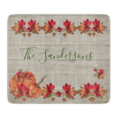 Rustieke houten herfst Sinaasappel pompoenen herfs Snijplank (Voorkant)