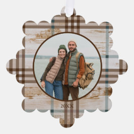 Rustieke Houten Herten Papier Ornament Kaart