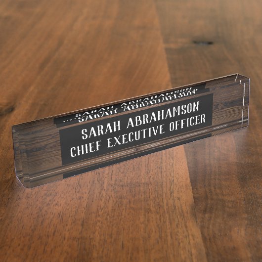 Rustieke houten houten houten graan bureau teken n naambordje (Zijkant)