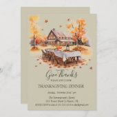 Rustieke Houten Huis Thanksgiving Geef Bedankt Kaart (Voorkant / Achterkant)