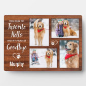 Rustieke houten huisdier-herinnering foto-collage fotoplaat (voorkant)