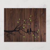 Rustieke HOUTEN Huwelijks UITNODIGING Foto Collage (Achterkant)