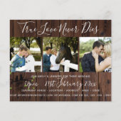 Rustieke HOUTEN Huwelijks UITNODIGING Foto Collage (Voorkant)