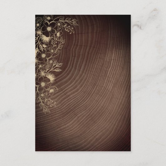 Rustieke Houten Huwelijksdetails QR Code Informatiekaartje (Achterkant)