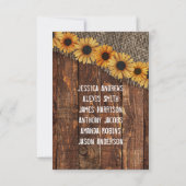 Rustieke Houten Jute Zonbloem Tafelnummer Plaatsin (Achterkant)