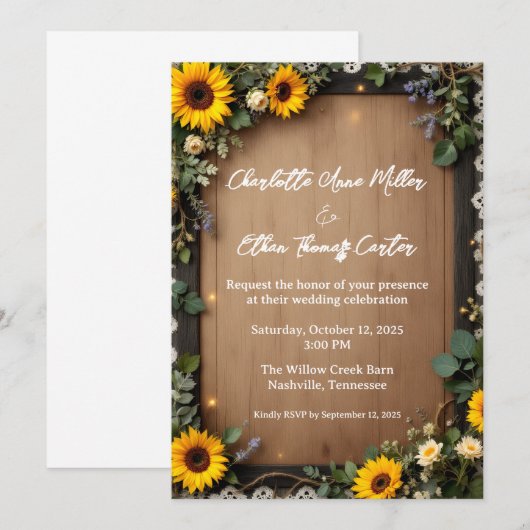 Rustieke Houten Kaart (Voorkant / Achterkant)