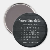 Rustieke Houten Kalender Trouwen Save the Date Mag Magneet (Voorkant / Achterkant)