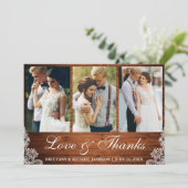 Rustieke Houten Kant 3 Foto Liefde en Bedankt (Staand voorkant)