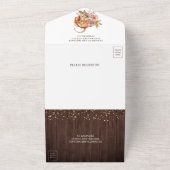 Rustieke Houten Kant Boho Pompoen Herfst Bruiloft All In One Uitnodiging (Buitenkant)
