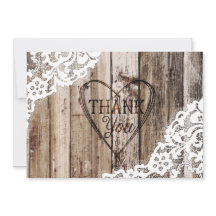 Rustieke Houten Kant en Hart Etsen Dank u