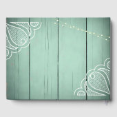 Rustieke Houten Kant Fairy Lights Bruiloft Gastenboek (Achterkant)