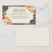 Rustieke Houten Kant Herfst Recept behuizing Kaart (Voorkant / Achterkant)