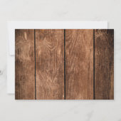 Rustieke Houten Kant Land Bruiloft Save the Date (Achterkant)