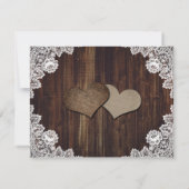 Rustieke Houten Kant Sunflower Bruiloft Aankondiging (Achterkant)