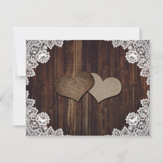 Rustieke Houten Kant Sunflower Bruiloft Aankondiging (Achterkant)