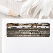 Rustieke Houten Kant Twine Schuur Bruiloft Uitnodi Etiket (Insitu)