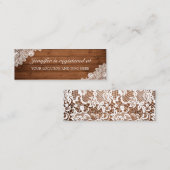 Rustieke Houten Kant Vrijgezellenfeest Registry En Mini Visitekaartje (Voorkant / Achterkant)