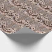 Rustieke houten kant westerne land bruiloft gunst cadeaupapier (Hoek)