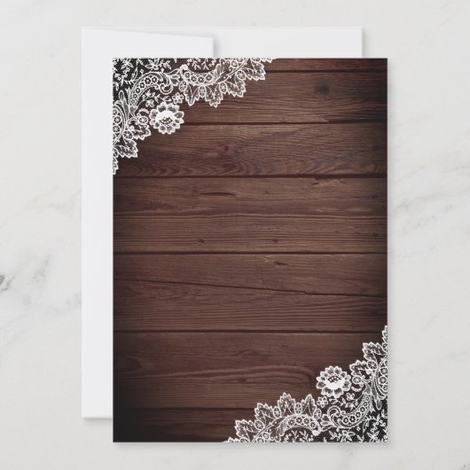  rustieke houten kant zonnebloem islamitische brui kaart (Achterkant)