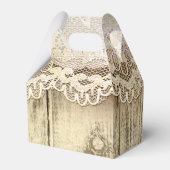 Rustieke houten  kanten partij gunst dozen bedankdoosjes (Achterkant)