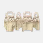 Rustieke houten  kanten partij gunst dozen bedankdoosjes (Uitgevouwen)