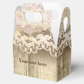 Rustieke houten  kanten partij gunst dozen bedankdoosjes (Geopend)