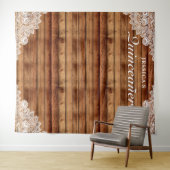 Rustieke houten & kanten Quinceañera-fotobehang Wandkleed (In Situ (horizontaal))