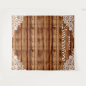 Rustieke houten & kanten Quinceañera-fotobehang Wandkleed (Voorkant (horizontaal))