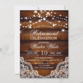 Rustieke houten kantuitnodiging kaart (Voorkant)