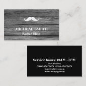 Rustieke houten kapperszaak visitekaartje (Voorkant / Achterkant)