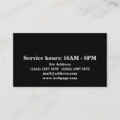 Rustieke houten kapperszaak visitekaartje (Achterkant)