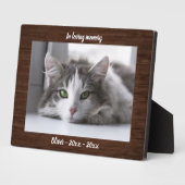 Rustieke houten kat-herdenkingsfoto-souvenir fotoplaat (Zijkant)