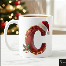 Rustieke Houten Kerst Letter C Sliert Lichtjes