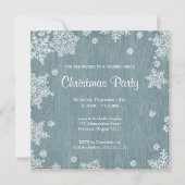 Rustieke houten kerst uitnodiging (Voorkant)