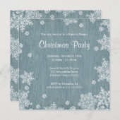 Rustieke houten kerst uitnodiging (Voorkant / Achterkant)