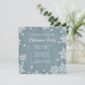 Rustieke houten kerst uitnodiging (Staand voorkant)