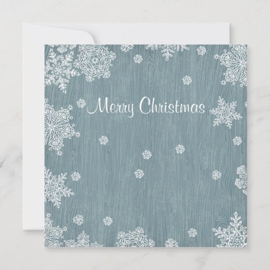 Rustieke houten kerst uitnodiging (Achterkant)