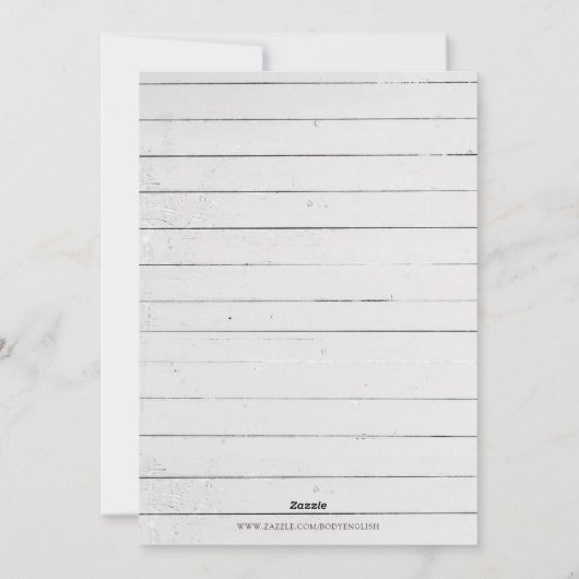 Rustieke houten kerstbomen String Lights Feestdagenkaart (Achterkant)