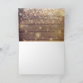 Rustieke Houten Kerstgroet Foto Landelijk Feestdagen Kaart (Binnen)