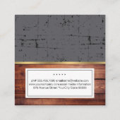 Rustieke Houten Keuken Gereedschap Grill Persoonli Vierkante Visitekaartje (Achterkant)