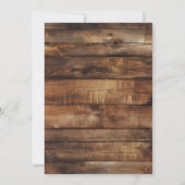 Rustieke houten koppels Foto Country Wedding Kaart (Achterkant)